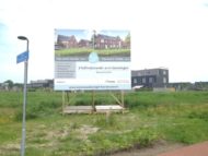 Projectbord "Wonen aan de Singel" Heerenveen